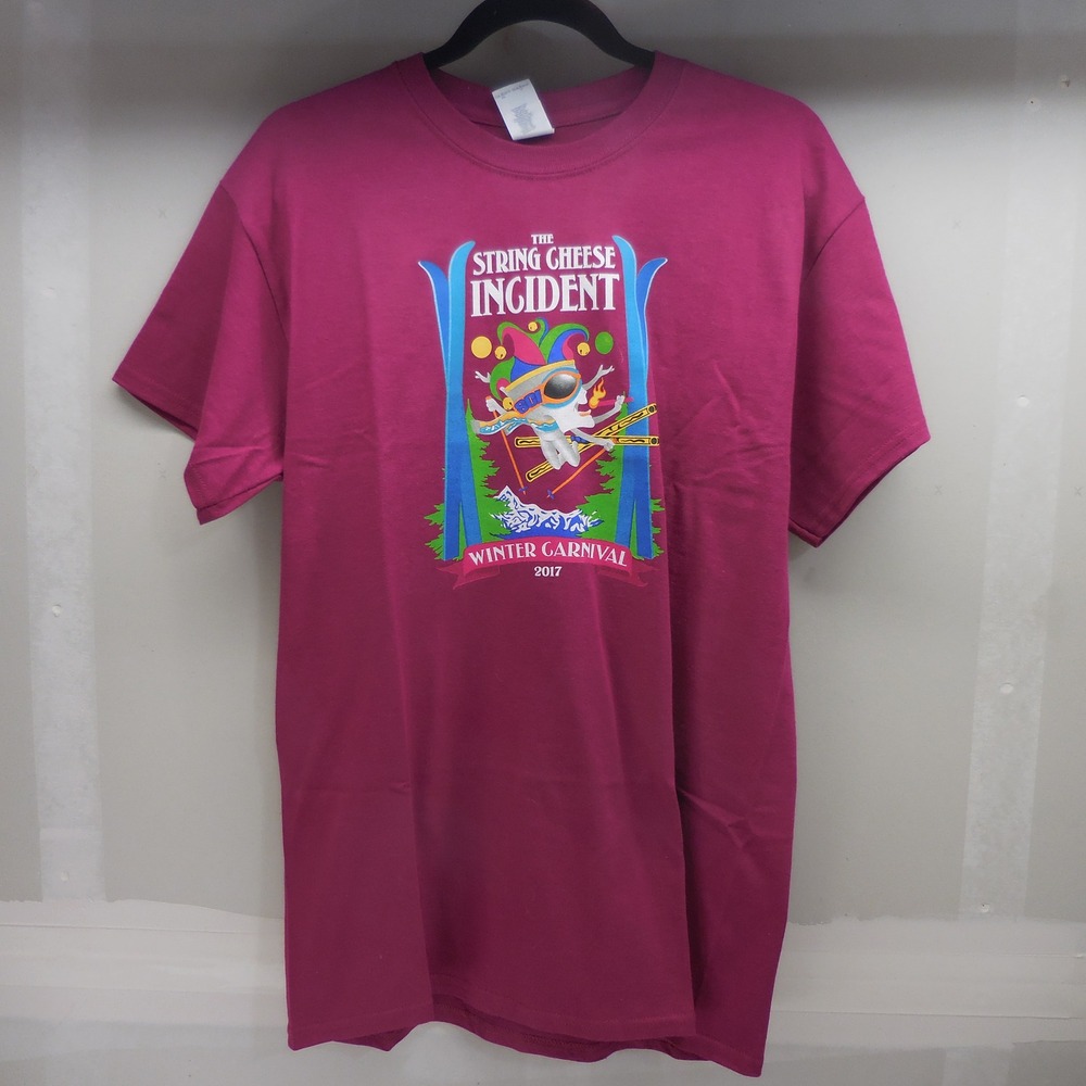 String Cheese Incident 2017 Winter Carnival Tour Shirtβ Mens M Burgundy Gildan